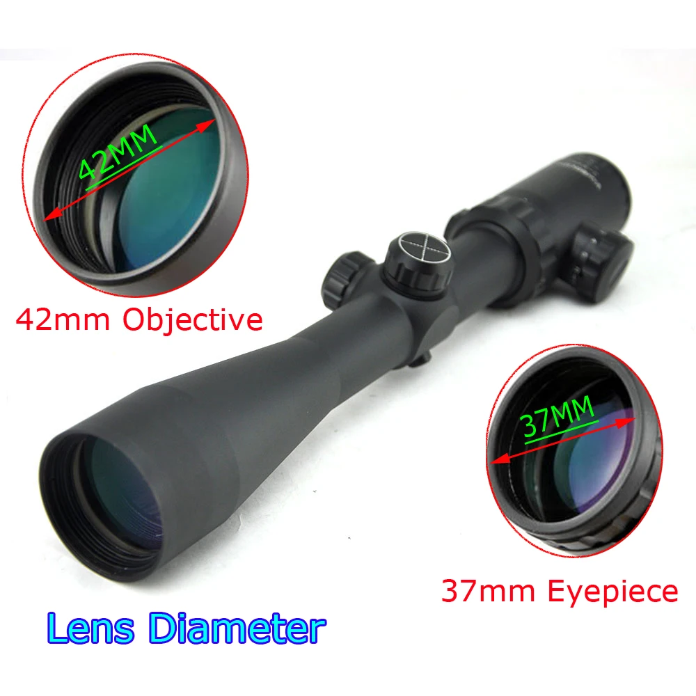 Visionking Wide Angle 3-9x42 Riflescope Lightweigh Mil-dot Illuminated Sniper Airsoft Tactical Hunting Optical Sight .223 .308