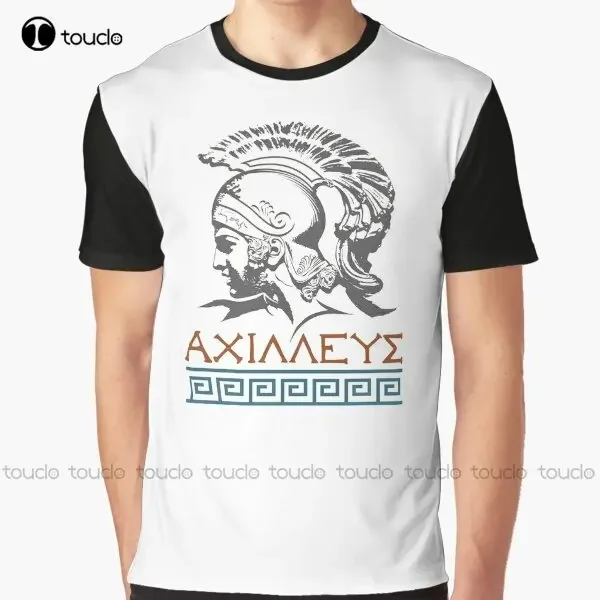 

Achilles Ancient Greece Achilles Greece Ancient Greek Hero Troy Graphic T-Shirt Shirts For Boys Digital Printing Tee Shirts