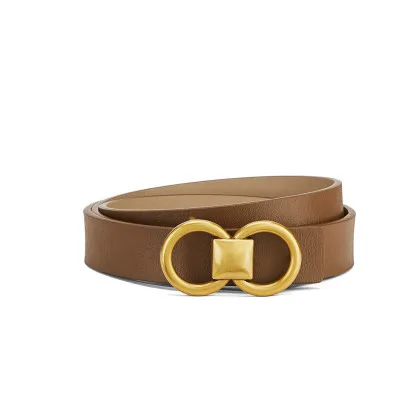 

2024 New Style Women's Belt - Whole - Cut Leather Without Interlayer, Black & Brown Trouser Belts, Genuine Leather