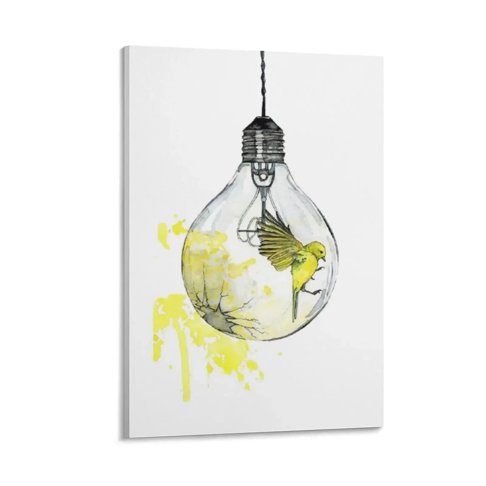 

bird in a cage Canvas Painting house decorations japanese room decor paintings wall decor