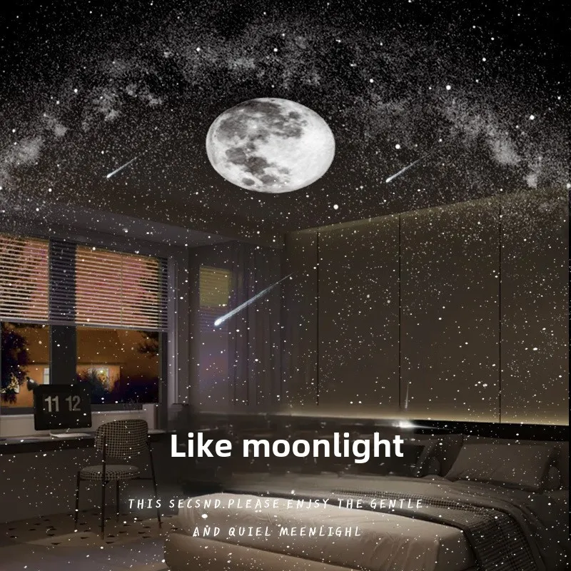 Meteor Focusing Starry Sky Projection Light, Large Circle Galaxy Projection Light, Bluetooth Audio Atmosphere Night Light