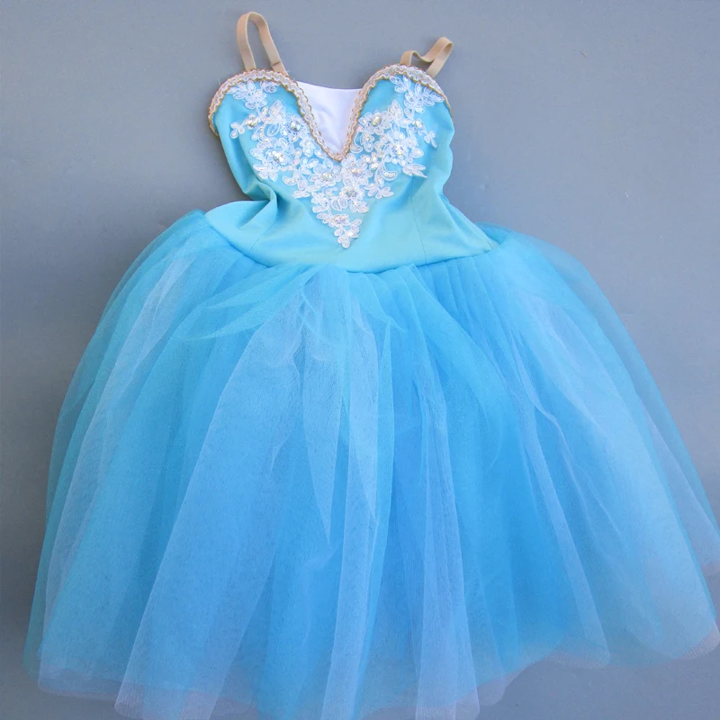 Adulte romantique professionnel Ballet Tutu Costume danse moderne fée longue robe en Tulle spectacle danse enfant fille Ballet Mujer enfants