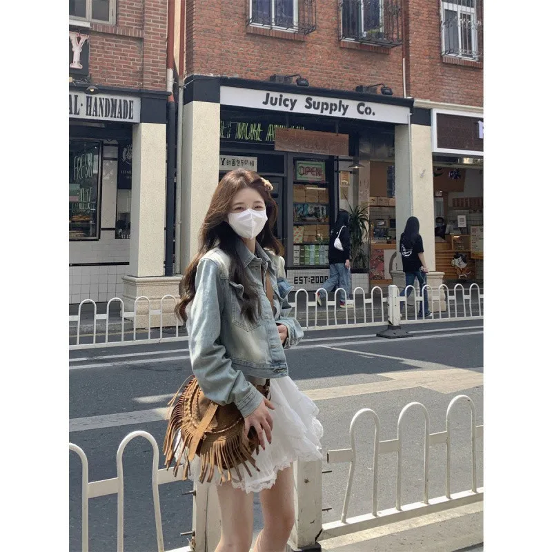 

Короткие куртки женские женские модные французские европейские стили элитные пуговицы с передним карманом женская чистая простая базовая верхняя одежда длинная