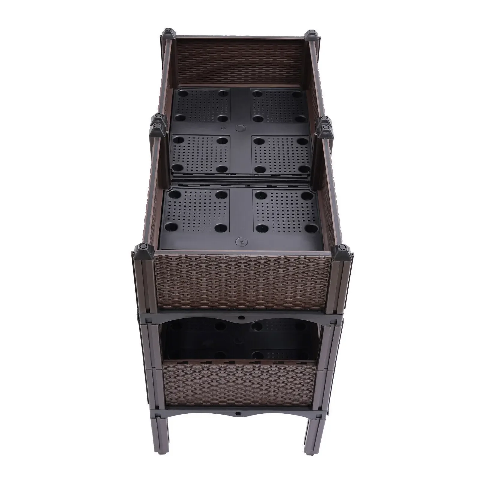 2 Tiers Elevated Raised Garden Bed with Legs Planter Grow Box Outdoor Yard US - view 6
