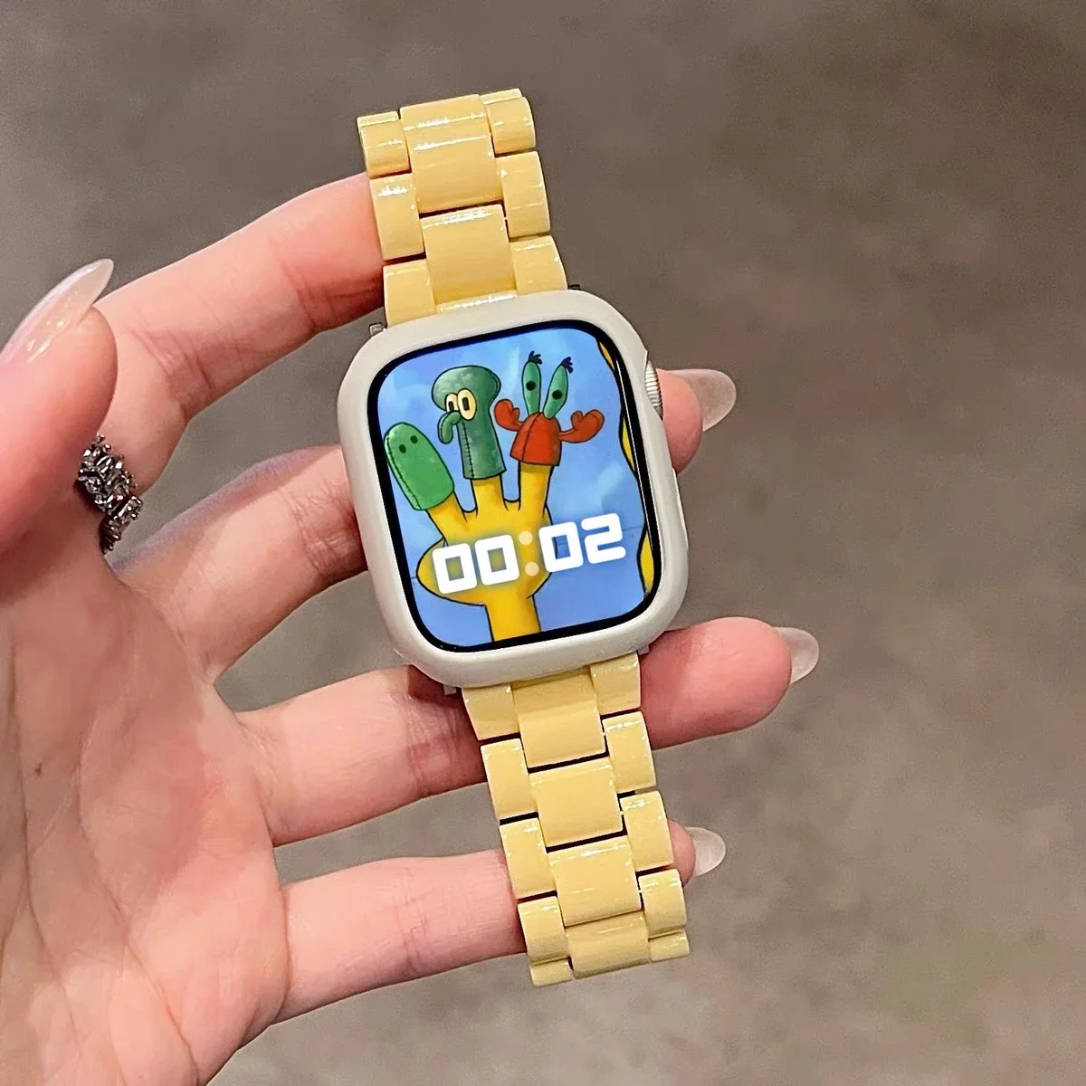 Süßes Candy-Gehäuse + Armband für Apple Watch Ultra 2 Band 49 mm 45 mm 41 44 mm 38 42 40 Correa-Band für iWatch-Serie 10 9 8 7 SE 6 5 4
