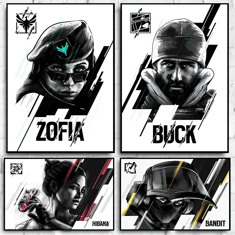 Rainbow Six: Siege Game Character Zofia Buck Canvas Painting Posters and Prints Wall Art Pictures for Games Room Home Decor