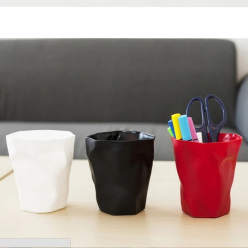 3 Color Pen Pencil Pin Gel Pen Ball Piont Pen Desk Decoration Organizer Stationery Holder, Pen Holder,Flower Pot image 2