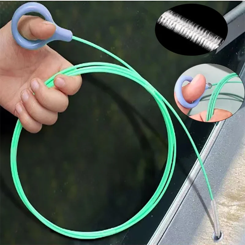 

1/2/3pcs Car Sunroof Drain Hole Cleaning Brush Unclogging Cleaning Scrubbing Long Hose Universal Spiral Cleaning Brush Unclogger