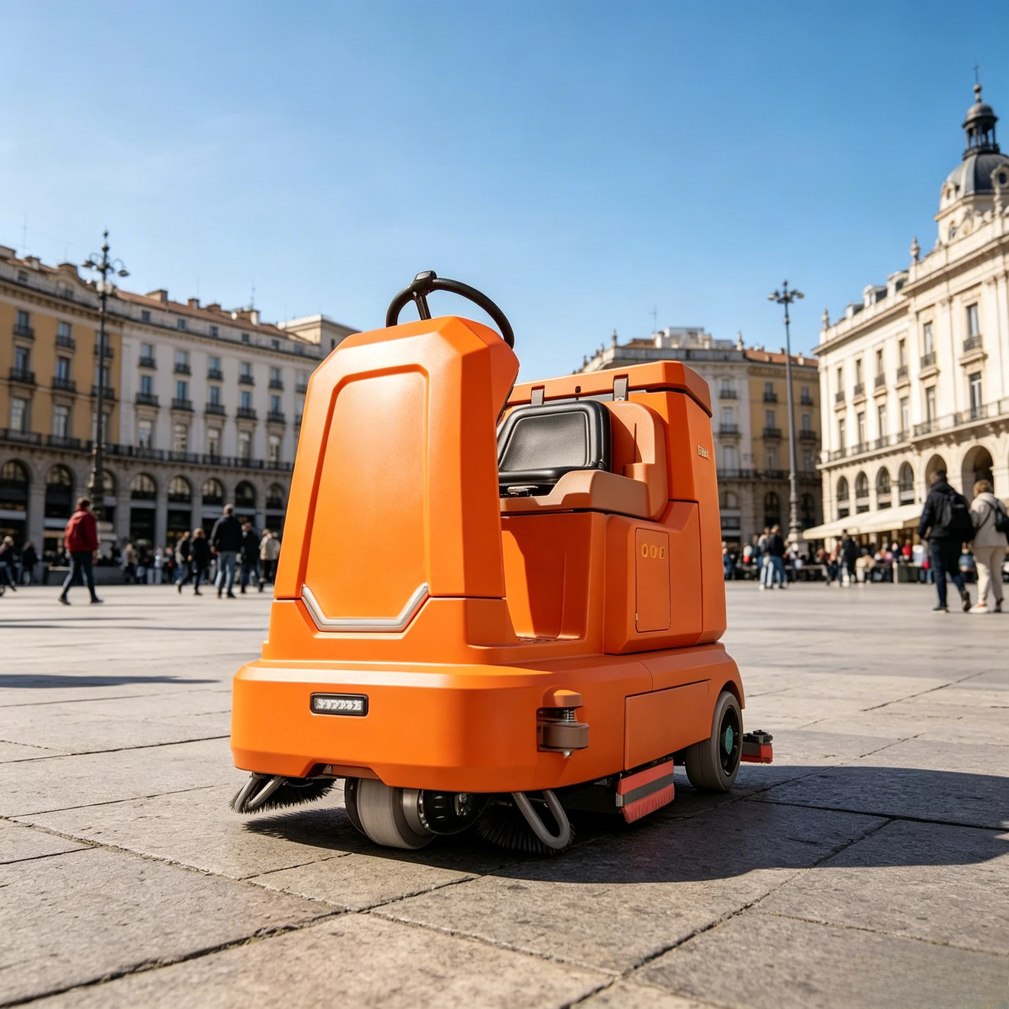 

Mini Electric Ride-On Sweeper 460kg Heavy-Duty 1 Year Warranty for Sidewalks Streets Parks Municipal Areas & Gardens Customized