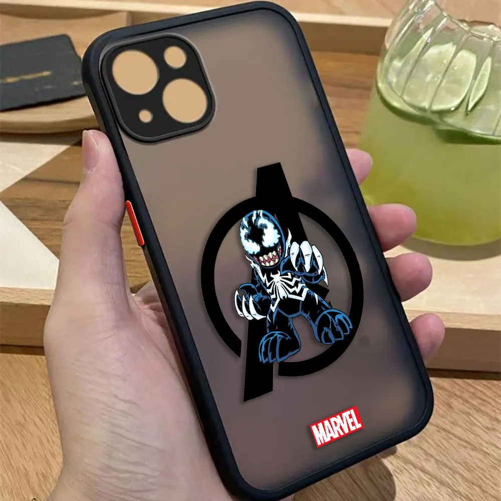 Matowe etui na telefon z motywem Marvel Venom Spider-Man dla Xiaomi 10T 11 11T 12 12X 12S 12T F4 F5 M3 M4 X3 X4 X5 GT NFC PRO, etui TPU z możliwością personalizacji
