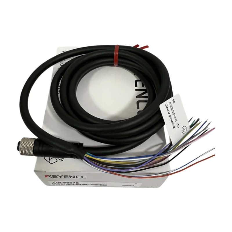 KEYENCE OP-88678 OP-88683 OP-88684 OP-88679 AI Intelligent Barcode Reader Control Cable 2m Used for Signal Control in Stock