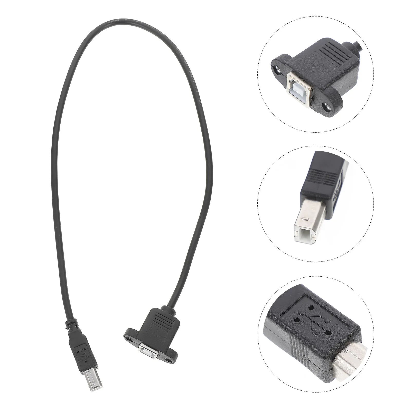 

Usb2.0 Data Cable 50Cm Pure Copper Core For Printer Scanner Mobile Hdd Right Angled Extension Cable Computer Accessory