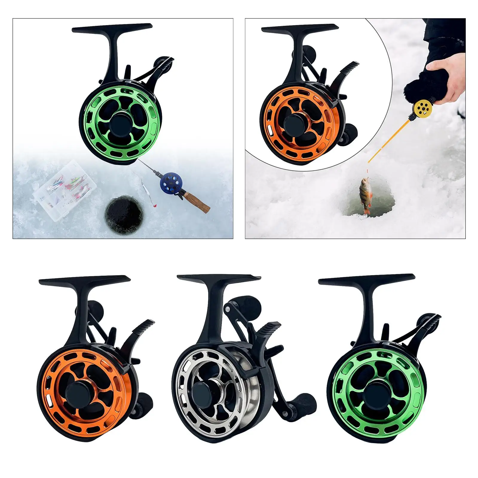 Wire Cup Ice Fishing Reel Line Wheel Portable Raft Fishing Wheel for Fish Tackle