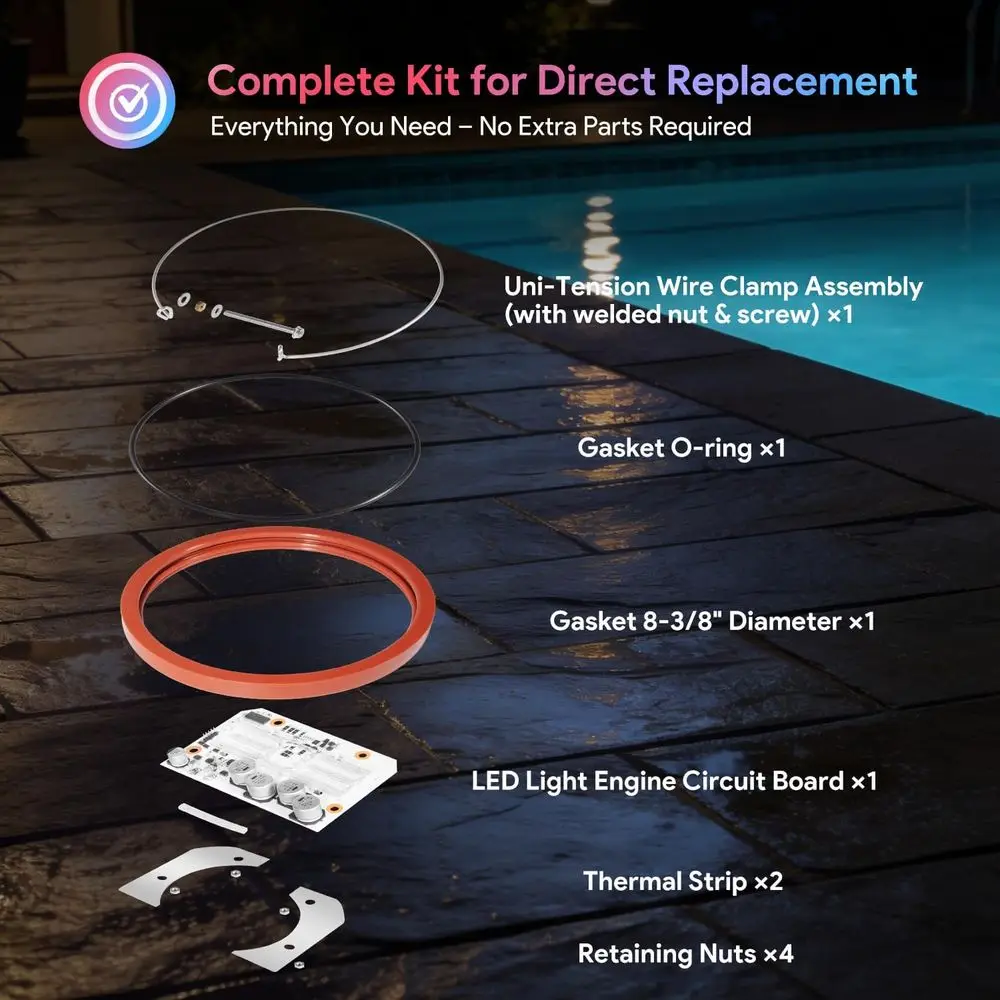 619818Z Led Light Engine Board Kit Compatible with IntelliBrite 5G Color LED Pool Light 2nd Generation 2009-601000 601001 601002