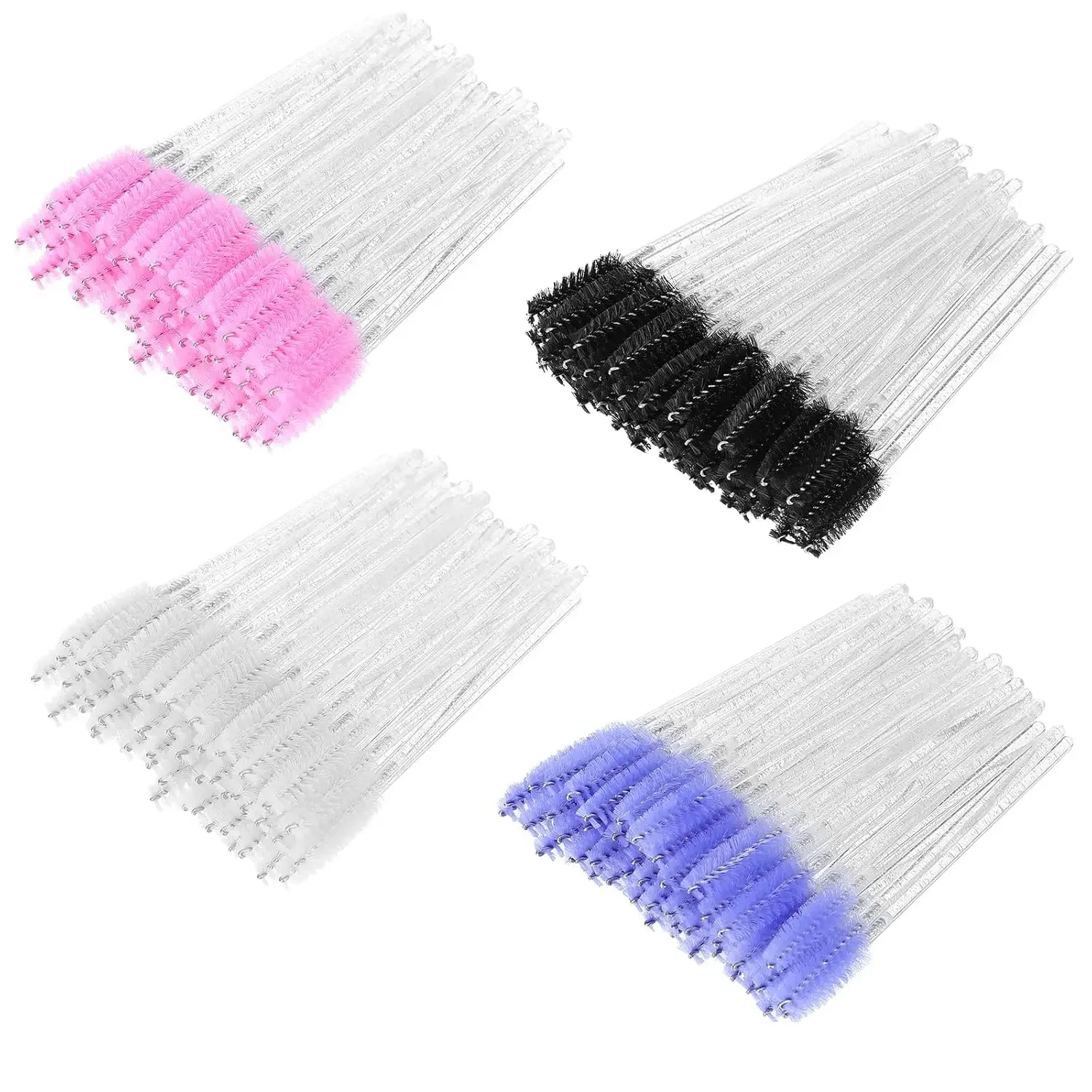 50 قطعة من فرش الرموش الكريستالية - عصا نباتية للاستعمال مرة واحدة للماسكارا والملحقات، لا تسبب الحساسية (الصالون والمنزل) #1