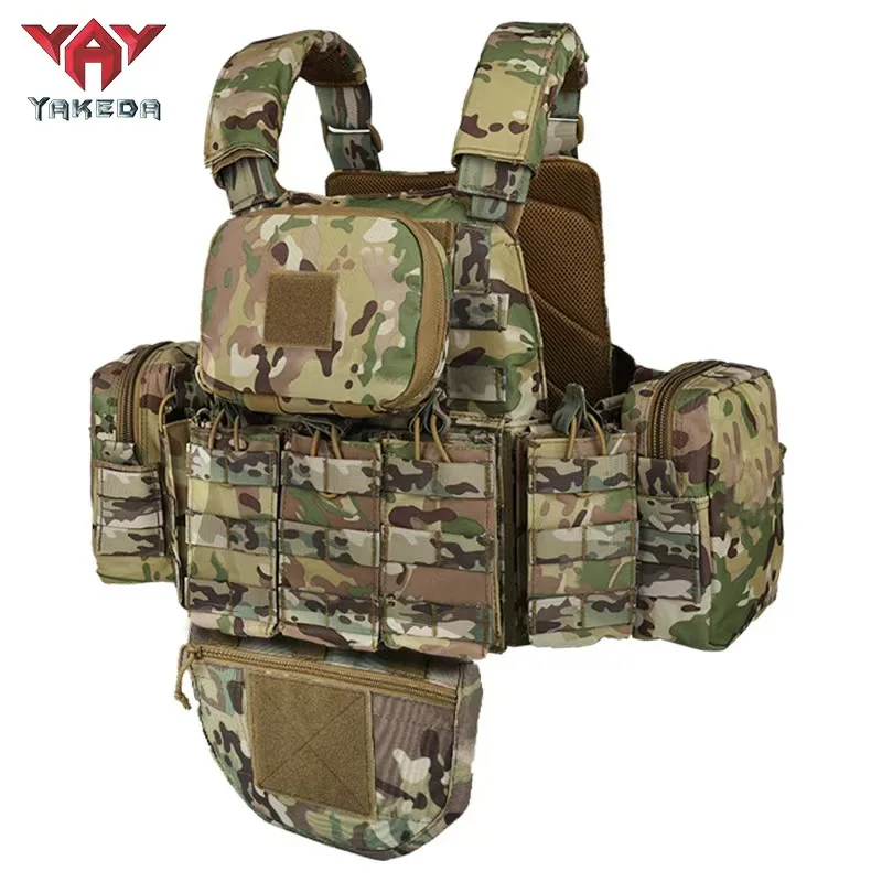 YAKEDA Tactical Plate Carrier Vest Outdoor Hunting Protective Shoulder Adjustable Vest Airsoft