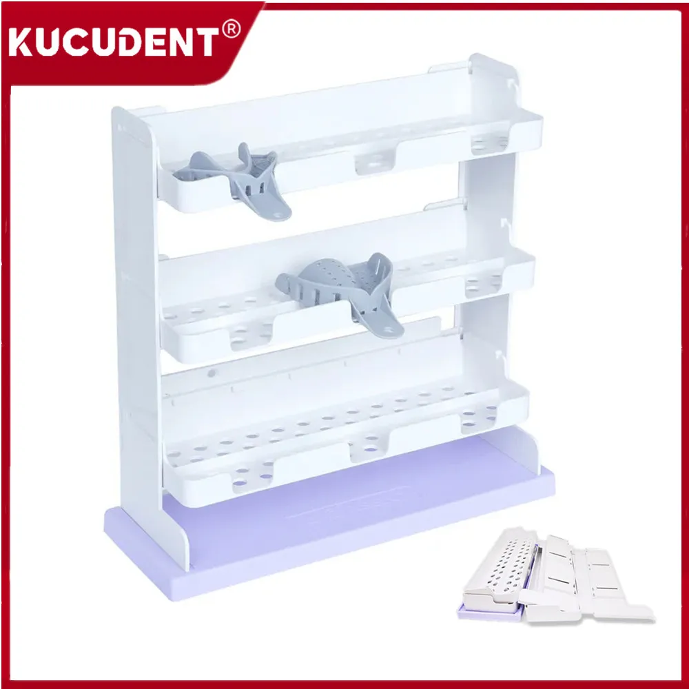 Tandheelkundige Afdruklepel Houder Gipsstandaard voor Wassen Drogen Instrument Cassetterek Plastic Organizer Tandarts Lab Plaatsing