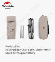 Naturehike Outdoor Portable light Folding Camping Chair Comfortable 160°Adjustable Quilted Pillow 600D Oxford Cloth Deck Chair