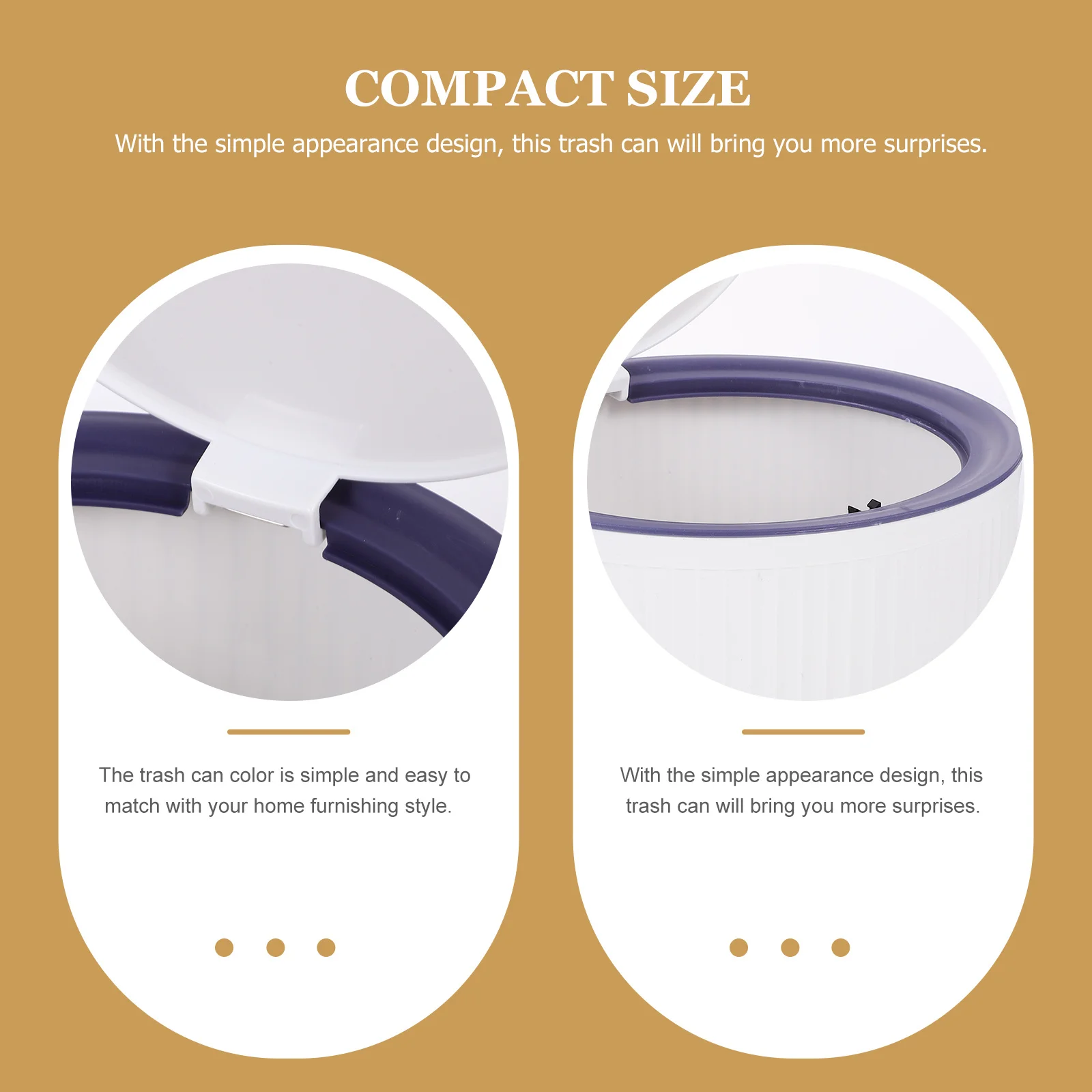 

1pc Desktop Trash Can Compact Small Waste Storage Bucket For Home Office Bedroom Kitchen Bathroom Table Top Plastic Garbage Bin