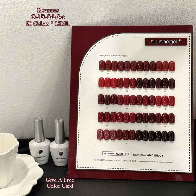 Eleanuo Autumn Red Series Gel - Color Checker Card recension och pris