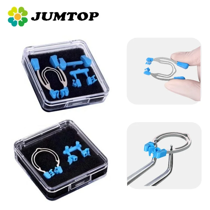 

JUMTOP Dental Matrix Sectional Contoured Metal Spring Clip Rings Clamps Wedges Forming Sheet Clips Dentist Tools