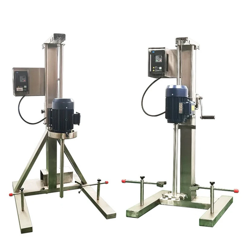 

Stainless steel high-speed disperser, can handle 30-150 kg of material, power and rack size optional