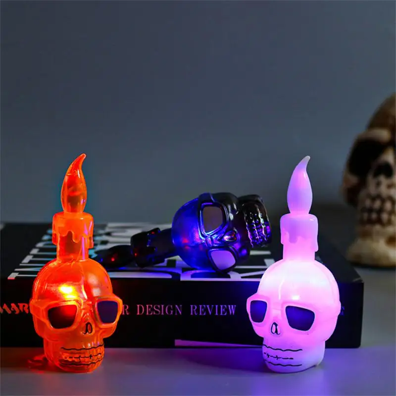 Halloween skeleton palm candlestick Electronic candle lights Creative Festival Ornament Resin Crafts Decoration Party Supplies