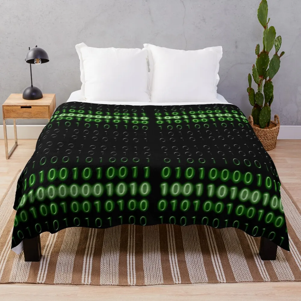 FIND YOUR BINARY CODE Throw Blanket Flannel Fleece Soft Warm Throw Blanket