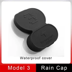 Clearance Closeout For Tesla Model 3 Waterproof Dustproof Charging Port Protective Cover Exterior Modification Accessory