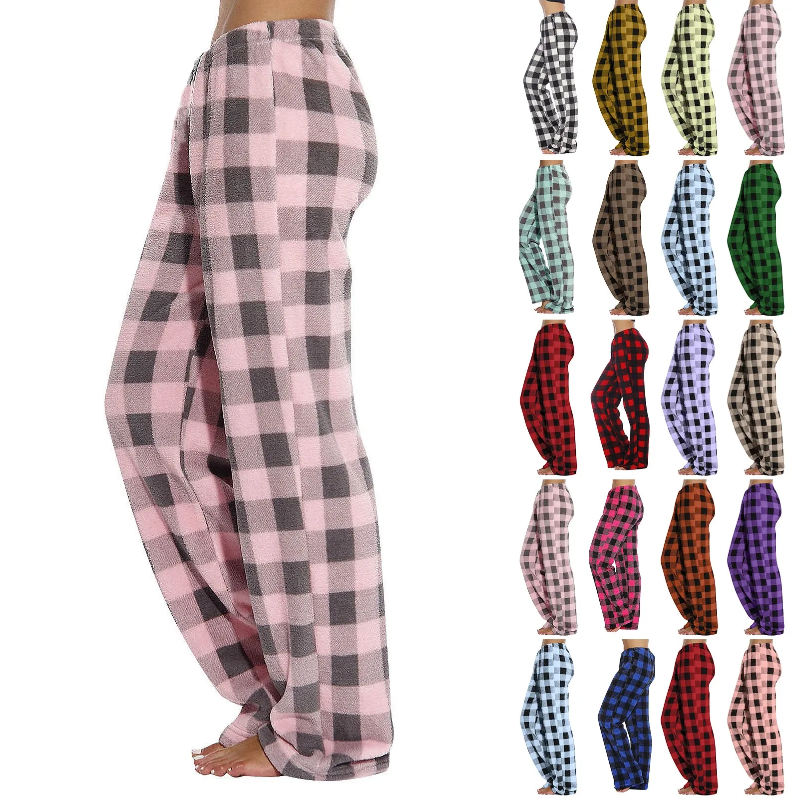 Damesbroeken Geruit katoen Losse dames pyjamabroek Pyjamabroek Heren Slaapbroeken Lounge Wear Slaaploungebroeken