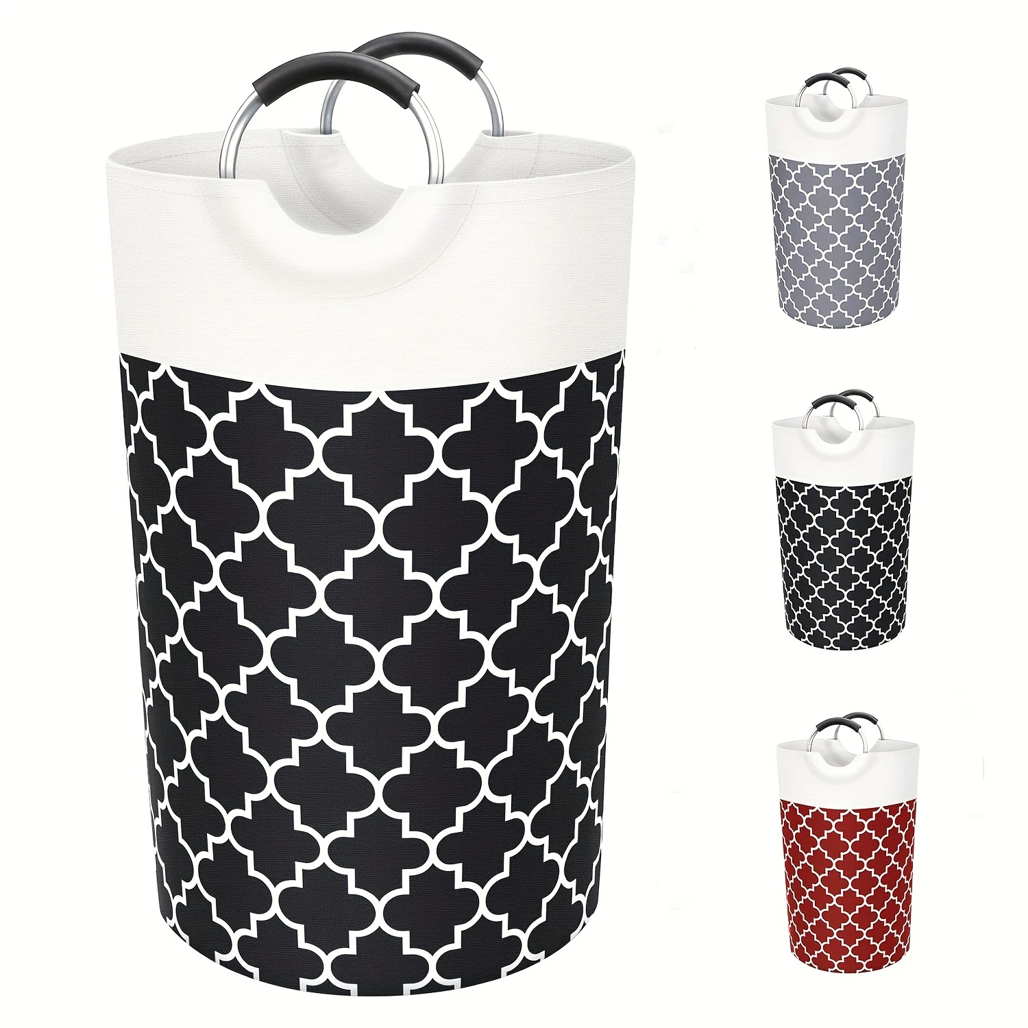 Spacious Collapsible Laundry Basket with Comfortable Handles - Perfect for Dorm Organization & Space-Saving - Durable Clothes  B