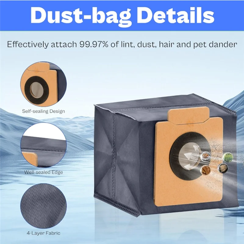 BAAM-For Eufy X10 Pro Omni Vacuum Cleaner Accessories Roller Side Brush Filter Mop Pad Dust Bag Ultra Durable Accessories