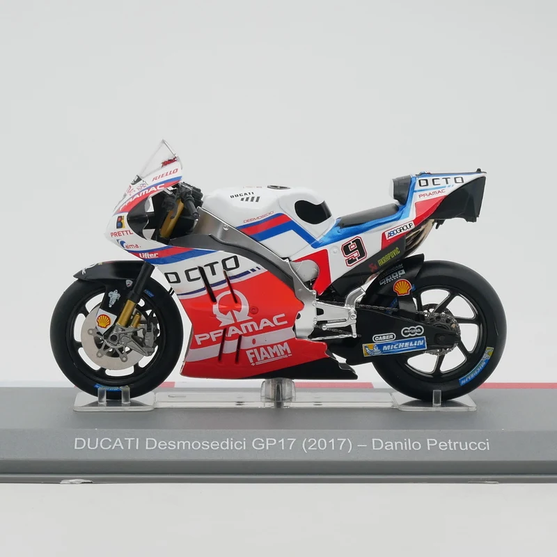 1:18 Scale Diecast Alloy Moto GP 2017 Ducati GP17 Danilo Petrucci Toys Cars Model Classics Adult Souvenir Gifts Static Display