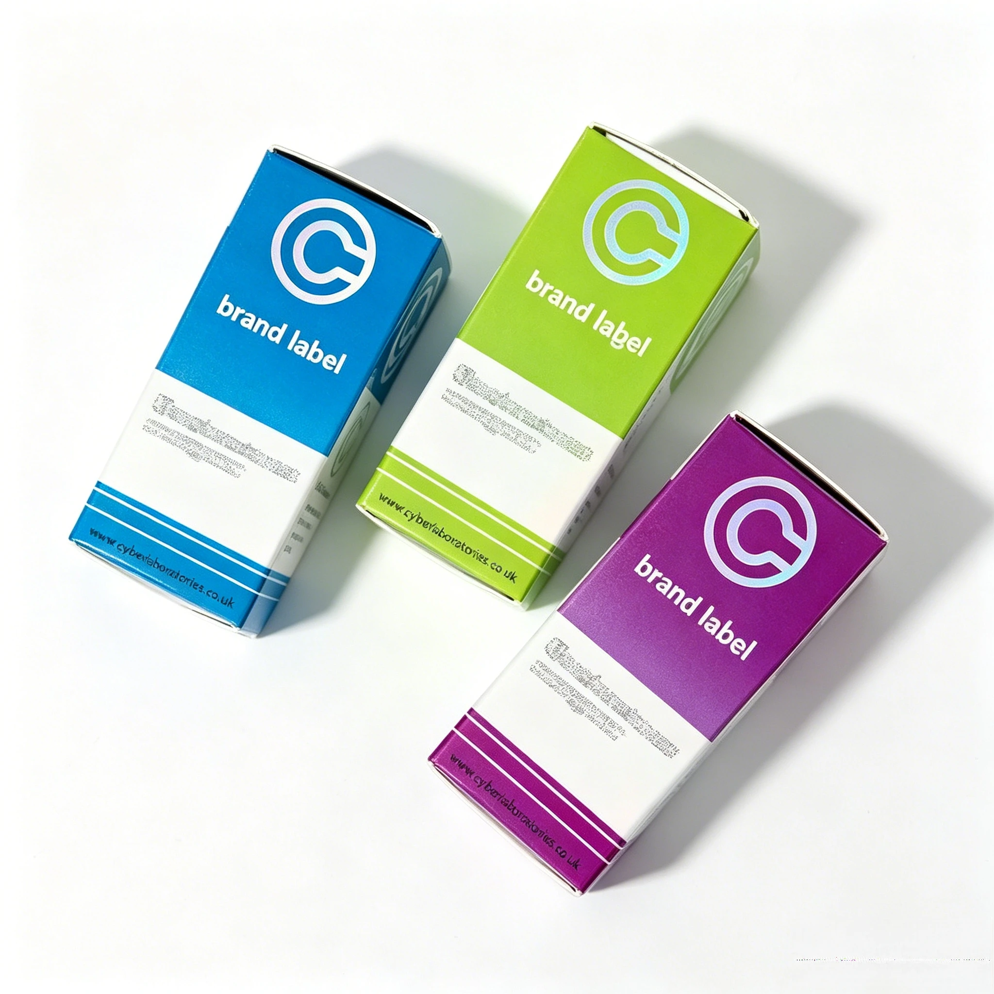 Custom versatile peptide bottle labels for 3ml/10ml, durable adhesive stickers with fitting single carton boxes