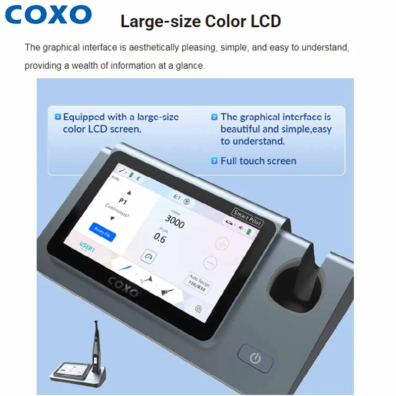 COXO C-SMART-I PILOT Dental Endo Motors with Mini 6:1 bender 5 in 1 Functionality Dental Root Canal Treatment Motor - view 6