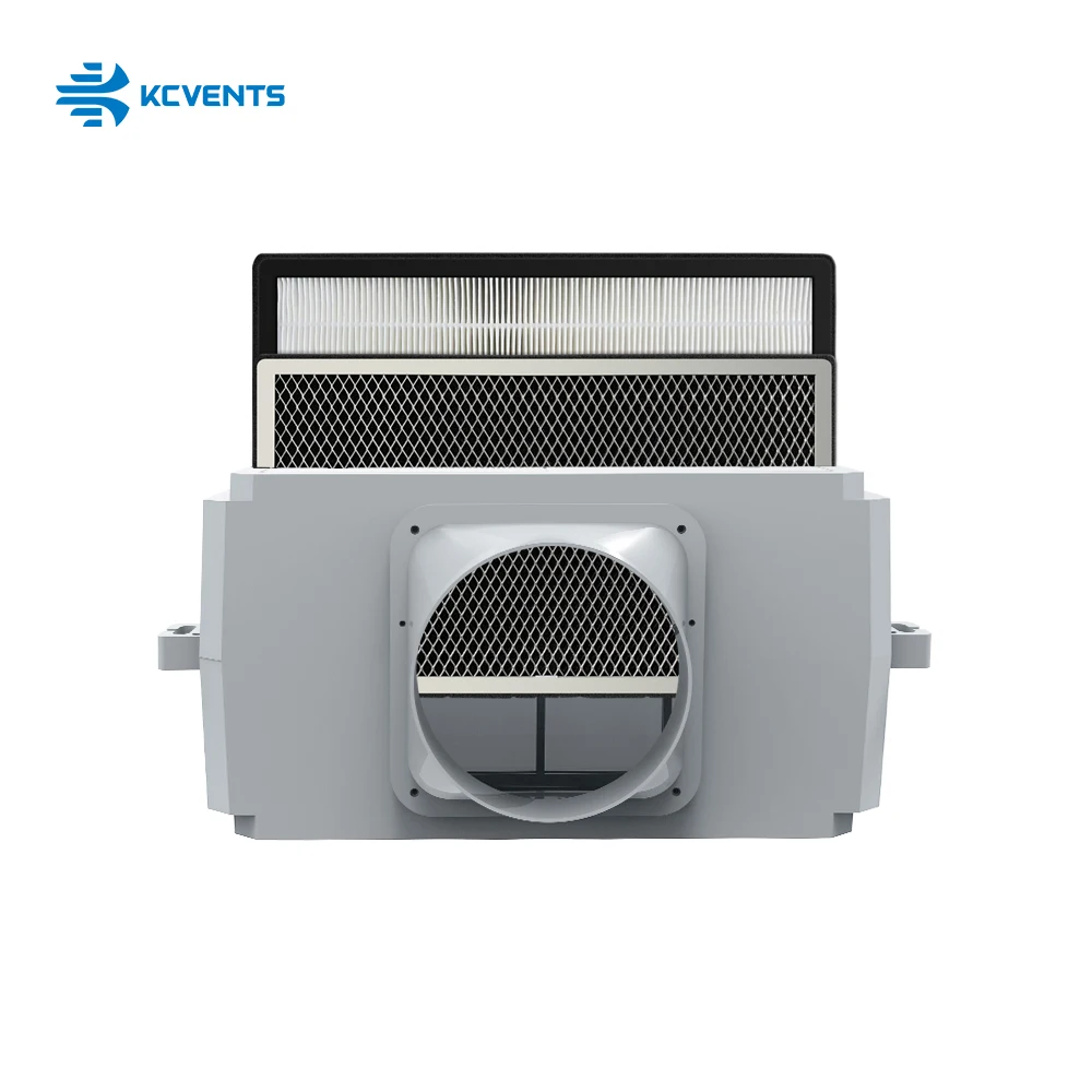 KCvents Fresh Air Fan Efficient Energy-saving of Purification Integrated Fresh Air System ABS Material Easy to Install / 150mm