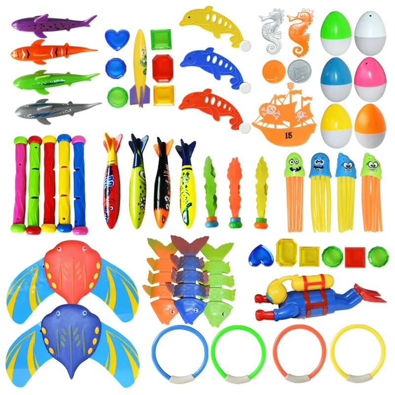 Kids Summer Shark Rocket Throwing Toy Swimming Pool Dive Game Water Fun Games Pool Toys Baby Water Educational Bath Toys Gifts