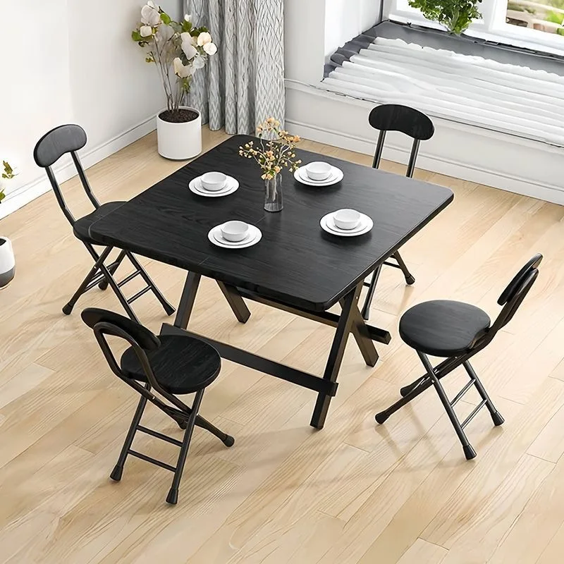 YFY small table foldable table dining table household unit simple round  rental  outdoor portable stall eating square