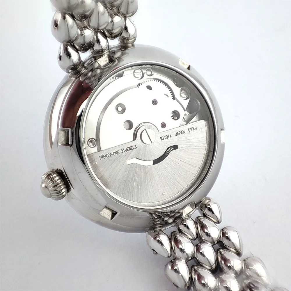 Jam tangan wanita kustom 32,3mm dengan mesin mekanis otomatis Miyota 8215, jam tangan wanita yang indah, hadiah jam tangan wanita.