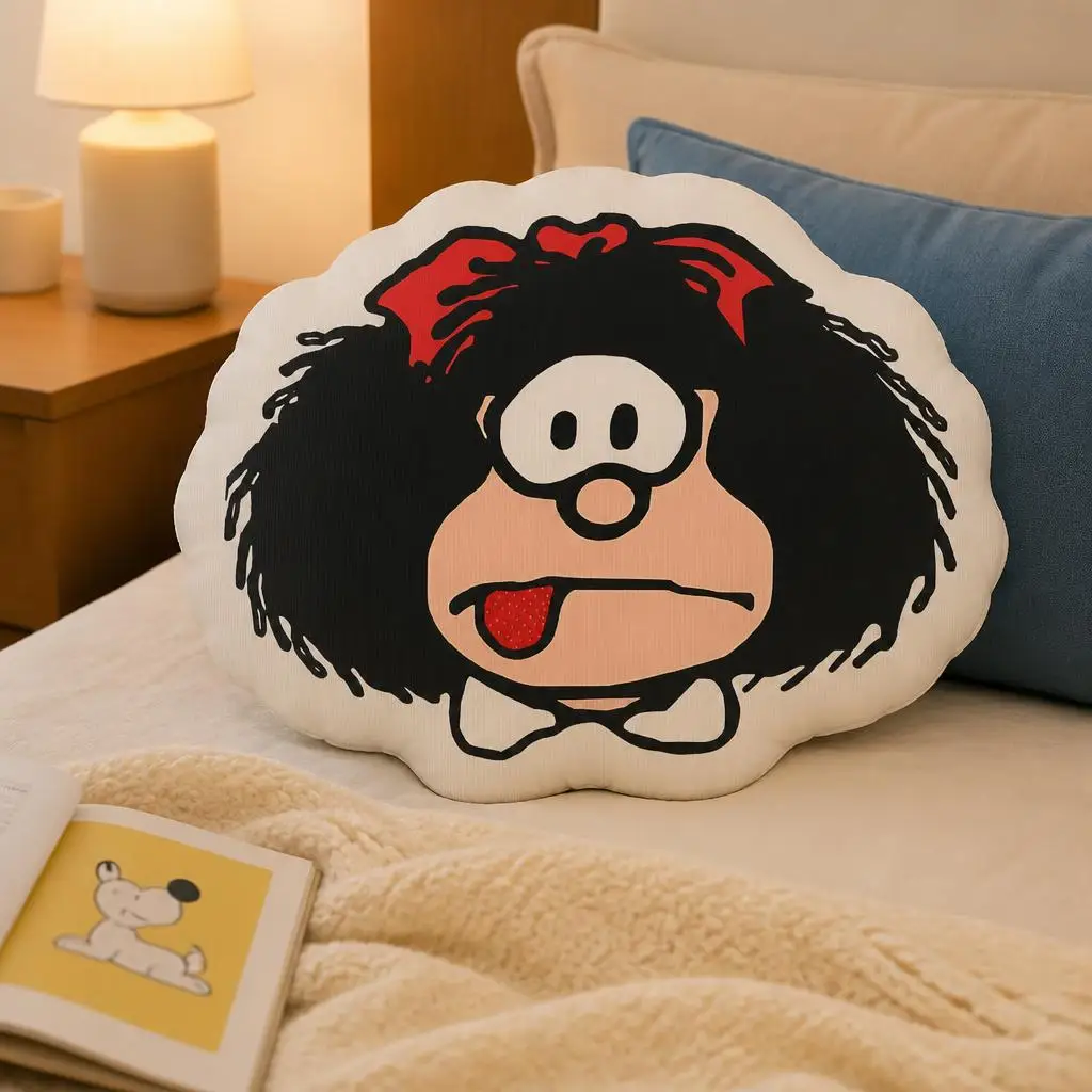Mafaldas Cartoon Cushion Irregular Stuffed Throw Pillow Home Decor Gift Sofa Bed