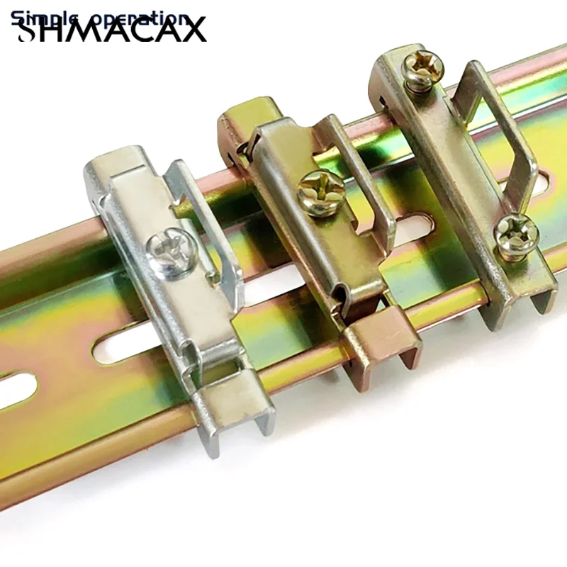 10pcs Universal Terminal Blocks End Stoper Rail End Screw Clamp Terminal Fixed Block Grey