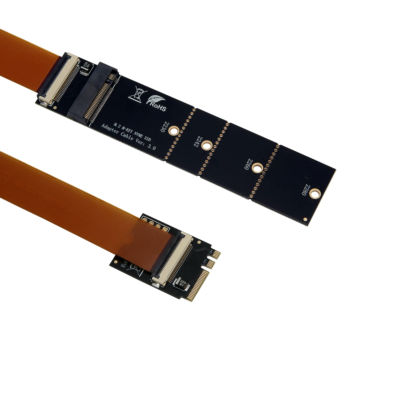 

M.2 Key A/E to NVME PCIE 3.0/4.0 Adapter High Speed ​​SSD Converter Card Desktop/Laptop Free Tools 2230/2242/2260/2280 Support