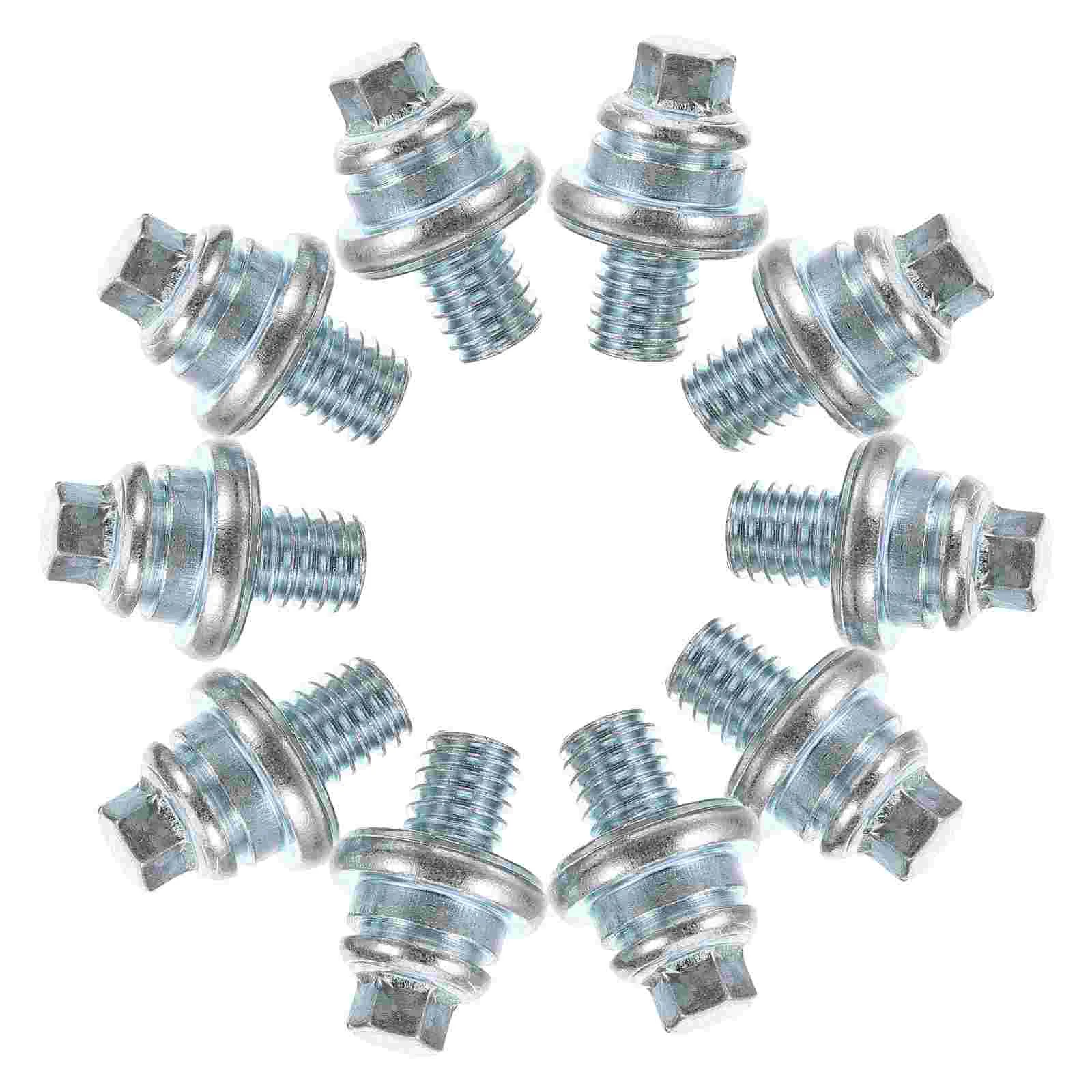 

10 Pcs Car Screws Bolts Metal Terminal Washers for Galvanized Hexagon Kit