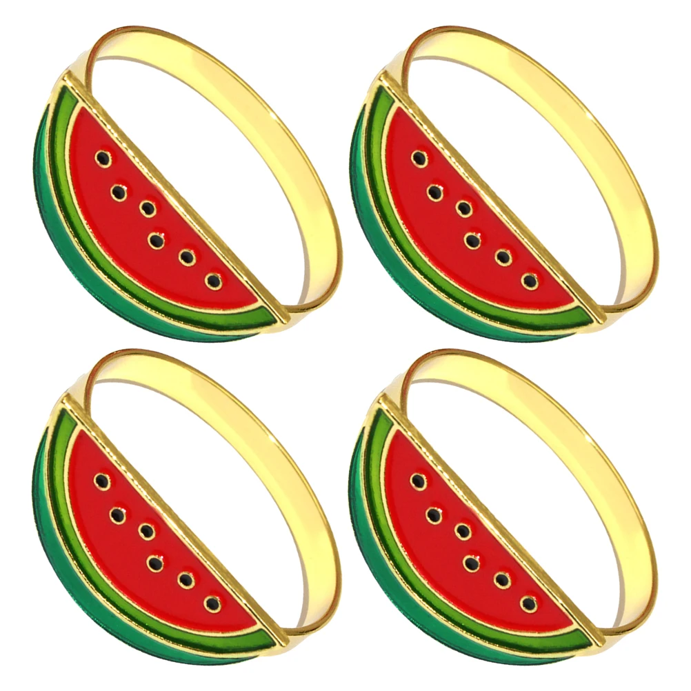 

Watermelon Napkin Buckle Fruit Party Supplies Beach Banquet Holder Watermelon Shaped Napkins Hawaiian Table