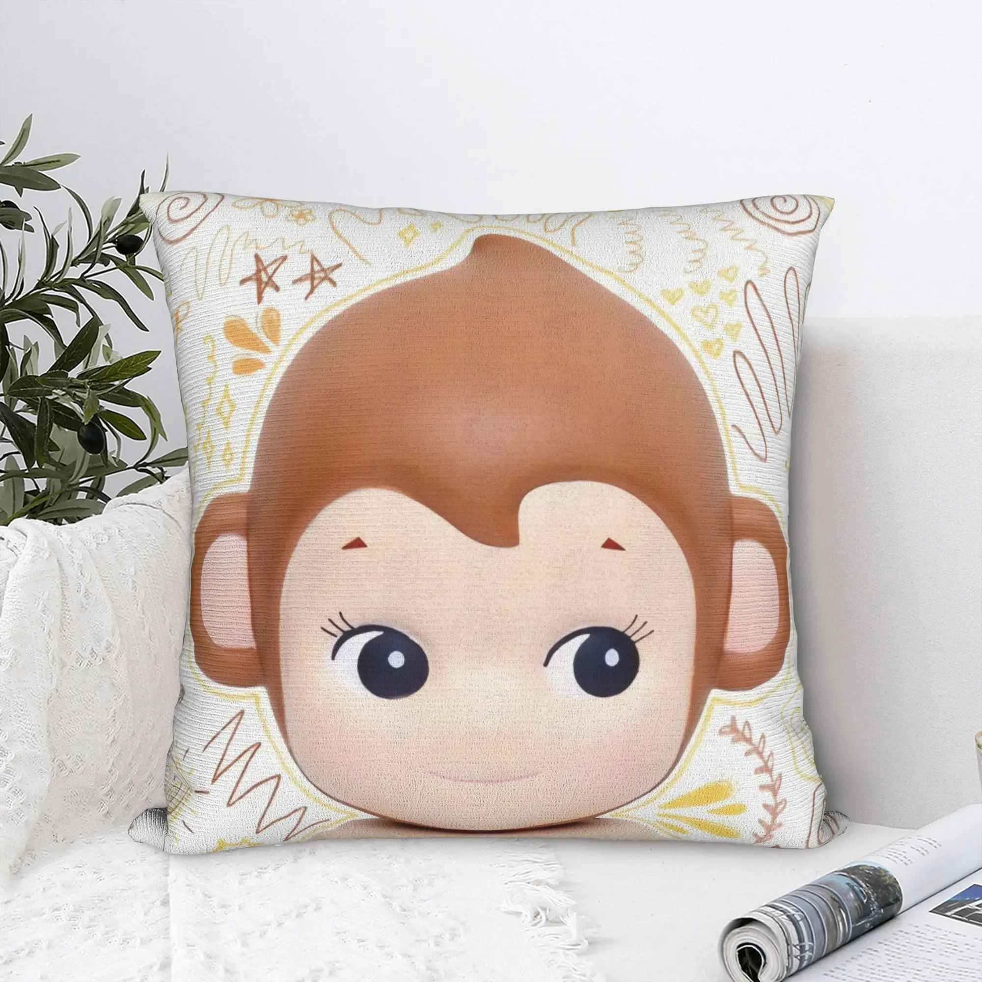 Lovely Sonnys Pillow Cover Fruit Angels Various Comfy Cushion Cover Kawaii Pillow Case For Living Room Sofa