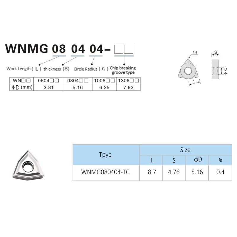 HENGXIN 10 قطعة كربيد سيرميت إدراج WNMG080404-TC WNMG TC معالجة السيراميك تصلب مخرطة CNC أدوات القطع المعدنية