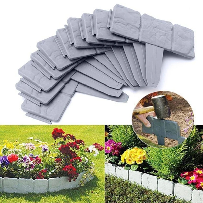 

Flexible Garden Fence Panels Garden Edging Border Lawn Fence Plastic Foldable Y5GB