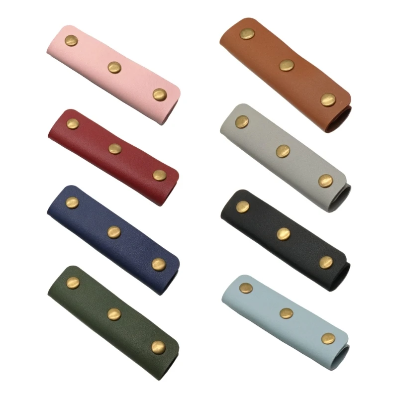 1 Pair Leather Handle Wrap Bag Handle Sleeve For Luggage And Travel Bags
