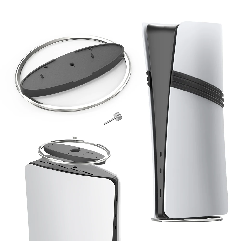 โลหะขาตั้งแนวตั้งเกมคอนโซลฐาน Anti-SLIP ฐานผู้ถือขาตั้งแนวตั้งสําหรับ PS5 Pro/PS5 Slim/PS5 คอนโซล