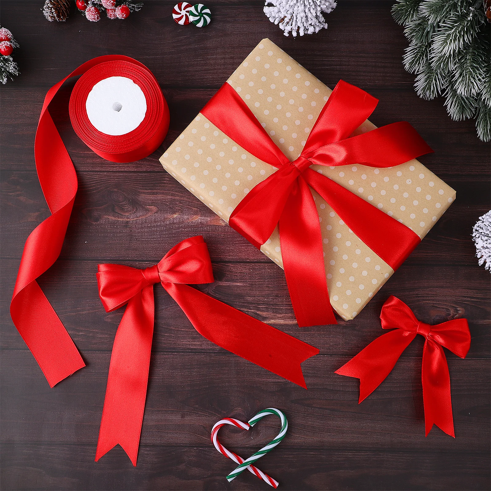 

3 Rolls Present Ribbon Smooth Flat Finish Fade Resistant High Quality Craftsmanship Wide Ribbons for Gift Wrapping and DIY